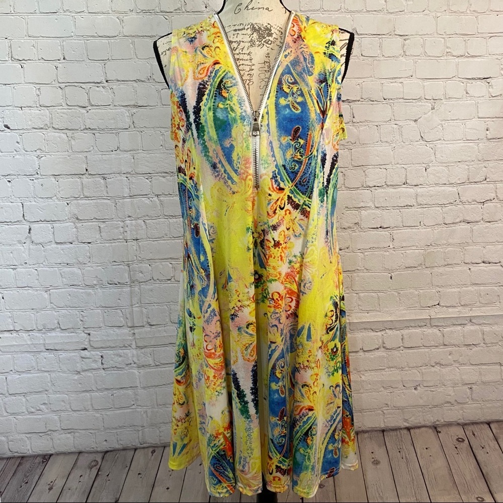 Shoreline House Dress‎ Pull Over Sleeveless Yellow Beach Swim Cover Up